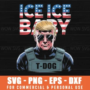 Vintage Ice Ice Baby Funny Trump Svg Png