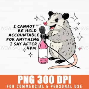 Naughty Funny Cute Possum Mental Health Png