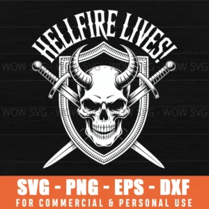 Stranger Things Hellfire Lives Officially Licensed Svg Png
