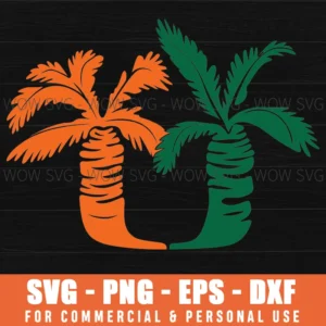 Vintage Classic 90S Miami Palm Trees Um Tropical Png