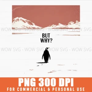 Vintage Nihilist Penguin Questioning Retro Snow Png