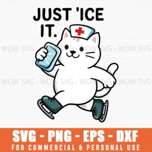 Cute Funny Nurse Cat Svg Vet Medical Healthcare Png Eps