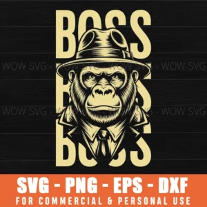 Funny Boss Gorilla Suit Manager Office Corporate Svg Png
