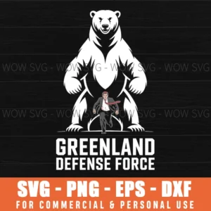 Greenland Defense Force Funny Political Svg Png
