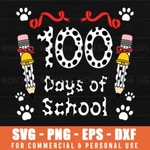 Happy 100Th 101St Day School Smarter Student Cute Dog Png