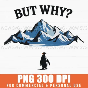 Penguin Mountain Journey Whimsical Arctic Animal Png