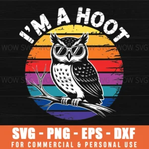 Hoot Owl Retro Vintage Bird Lover Funny Sarcastic Joke Svg Png