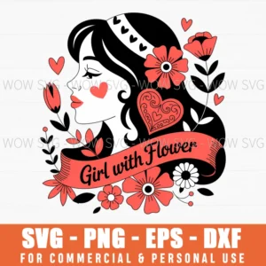Afro Woman Black Girl Magic Rose Svg Png