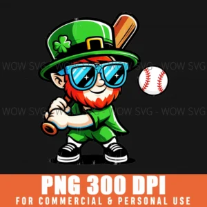 St Patricks Day Paddys Leprechaun Baseball Svg Png