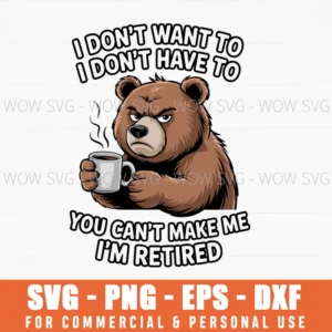 Funny Retirement I'M Retired Sarcastic Humor Graphic Svg Png