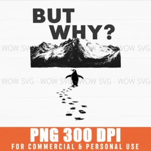Existential Penguin Funny Philosophical Nihilist Hiking Png