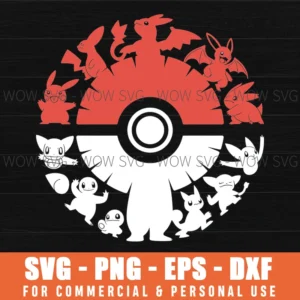 Poekeymon Pokeball Svg – Funny Parody Monster Ball Cut File
