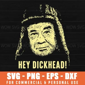 Hey Dickhead Vintage Portrait Edgy Funny Meme Svg Png