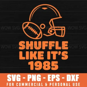 1985 Retro Football Helmet Fan Shuffle Svg Png Eps