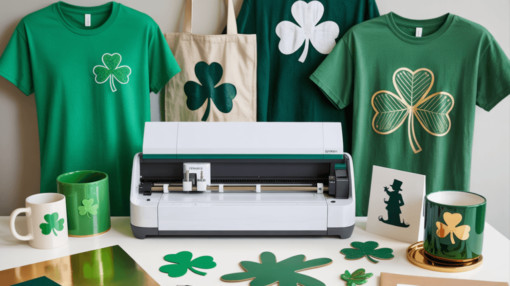 St. Patricks Day SVG designs for Cricut with shamrocks and lucky DIY crafts