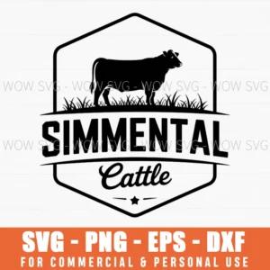 Cow Farmer - Simmental Cattle Svg Png