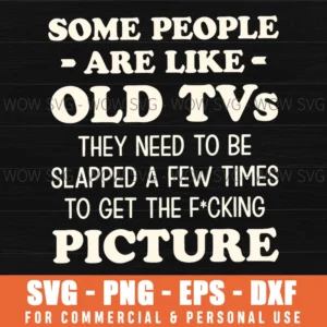 Old Television Picture Joke Funny Rude Analogy Svg Png Eps