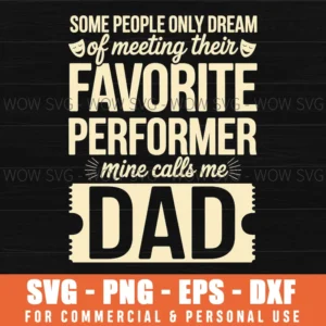Proud Theatre Dad Actress Father Stage Play Svg Png