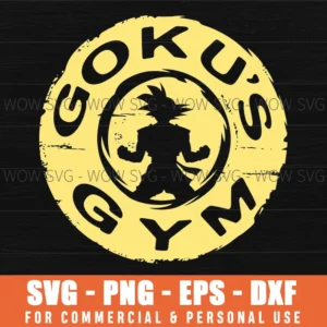 Saiyan Gym Training Workout Anime Fighter Strength Svg Png