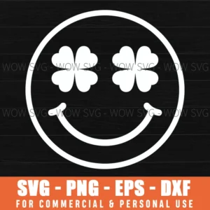 Cute Happy Face Funny St Patricks Day Smile Irish Lucky Svg Png