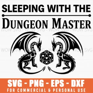 Sleeping With The Dungeon Master Dnd Dragon Dice Heart Ttrpg Svg
