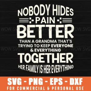 Grandma Knows All Family Quote Layered Bold Font Svg
