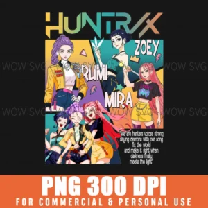 Free Huntrx Girls Demon Hunters Team Png
