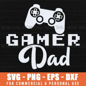Gamer Dad Svg Png Video Game Controller Pixel Art