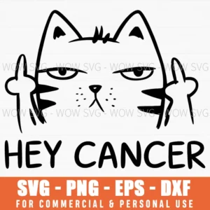 Fuck Cancer Cat Awareness Warrior Svg Png Eps