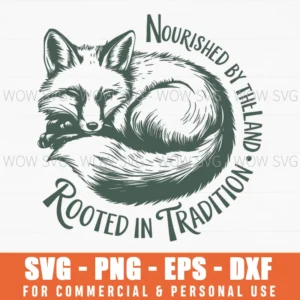 Fox Vintage Nature Land Tradition Logo Svg Png Eps