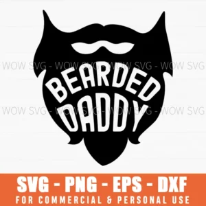 Bearded Daddy Beard Silhouette Svg Png Gift For Bearded Father