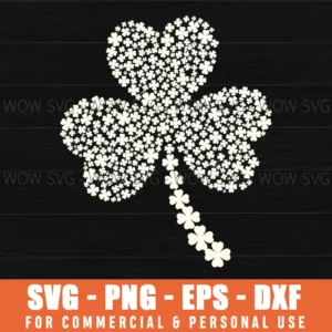 Shamrock St Patricks Day Flower Clover Leaves Pattern Svg Png