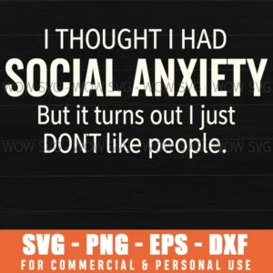 Introvert Funny Quote Svg Png Not A People Person Slogan