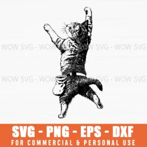 Handy Funny Cat Climbing Tool Belt Svg Png Eps
