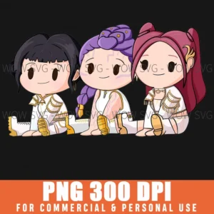 Free Chibi Huntrix White Outfits Demon Hunters Png