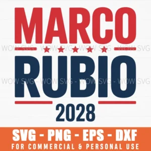 Marco Rubio For President 2028 Bold Republican Svg Png
