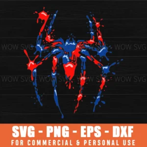 Spider-Man Logo Splatter Paint Svg Png