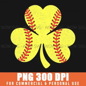 Lucky Shamrock Softball St Patricks Day Lovers Png