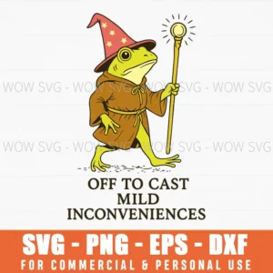 Cute Magic Prankster Frog Wizard Funny Cartoon Svg Png