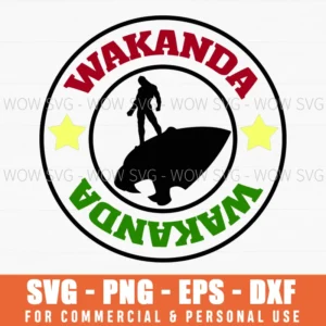 Wakanda Circular Pan-African Colors Logo With Stars Svg Png
