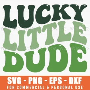 Lucky Little Dude St Patricks Boys Svg Retro Style Svg