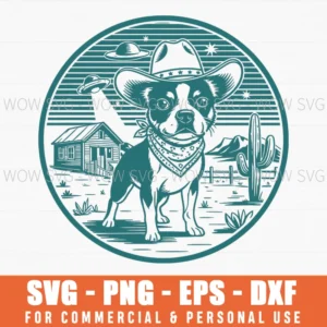 Dog Hat Desert Space Circle Border Detailed Art Svg Png Eps