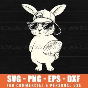 Champion Bunny Field Marshal Of Fun Football Sport Animal Svg