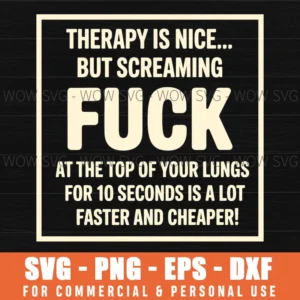 Screaming Fuck Loud Faster Cheaper Funny Adult Quote Svg Png