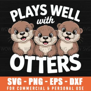 Funny Otter Art For Men Women Kids Sea Animal Otter Lover Svg Png