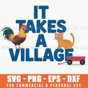 Kids It Takes A Village Svg Png