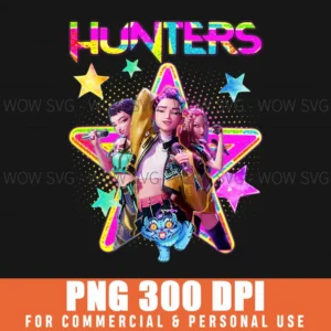 Free Neon Star Kpop Demon Hunters Png