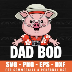 Men'S Peppa Pig Father'S Day Dad Bod Svg Png