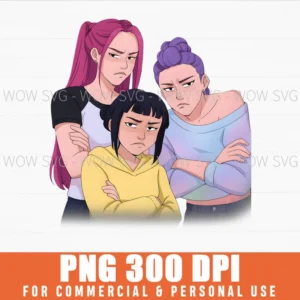 Grumpy Hunter Squad Png - Demon X Hunters
