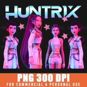 Huntrix Kpop Demon Hunters Team Png